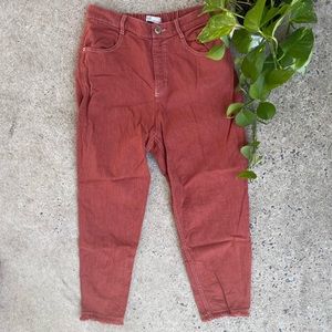 Zara Med pants mom jeans copper red vintage inspo